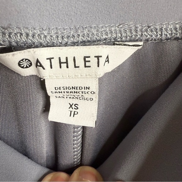 Athleta Gray Blue Straight Leg Pants Size XS GUC - Picture 4 of 5